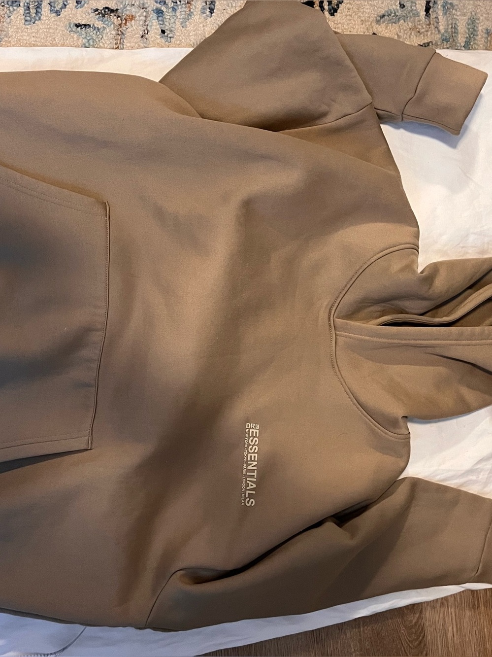 DR Essentials Taupe Brown Oversized Hoodie Size L